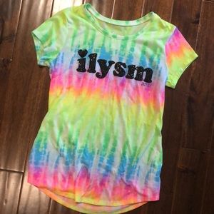 Justice tie-dye shirt